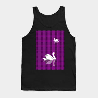 Swans swimming in a grid Tank Top